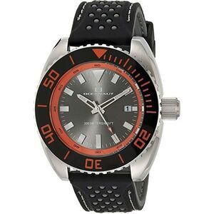 Oceanaut Submersion OC0522 Men Black Rubber Analog Gray Dial Quartz Watch JAA46